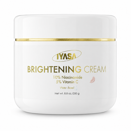 IYASA Brightening Cream 8.8 oz (250 g) jar - 5% Vitamin C, 10% Niacinamide, water-based