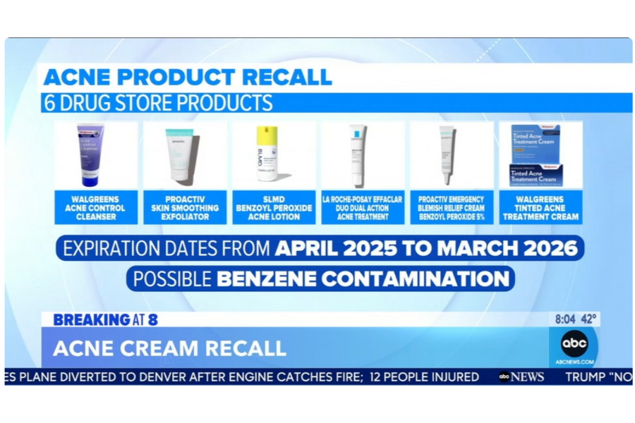 Popular acne skin care products recalled over potentially cancer-causing chemical