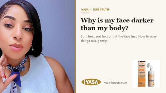Mirabel, founder of IYASA — Why is my face darker than my body?