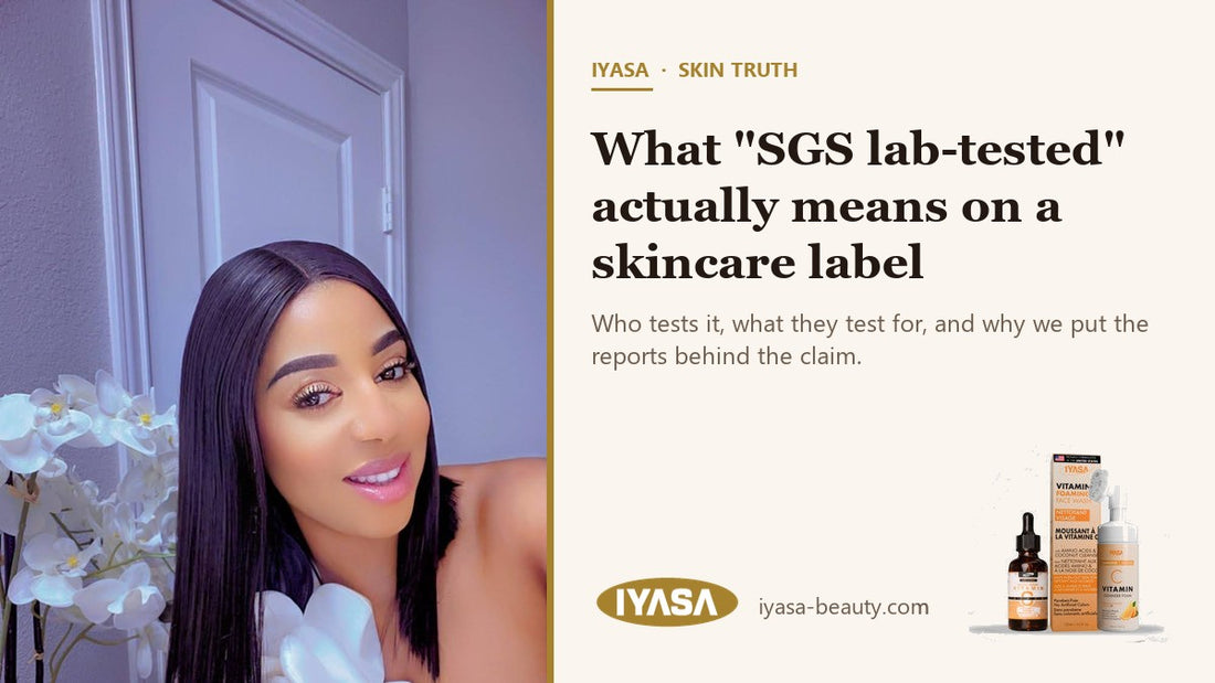 Mirabel, founder of IYASA — what SGS lab-tested means