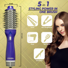 Blowout Hot Air Hair Dryer Brush - Violet & Gold