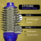Blowout Hot Air Hair Dryer Brush - Violet & Gold
