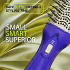 Blowout Hot Air Hair Dryer Brush - Violet & Gold