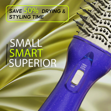 Blowout Hot Air Hair Dryer Brush - Violet & Gold