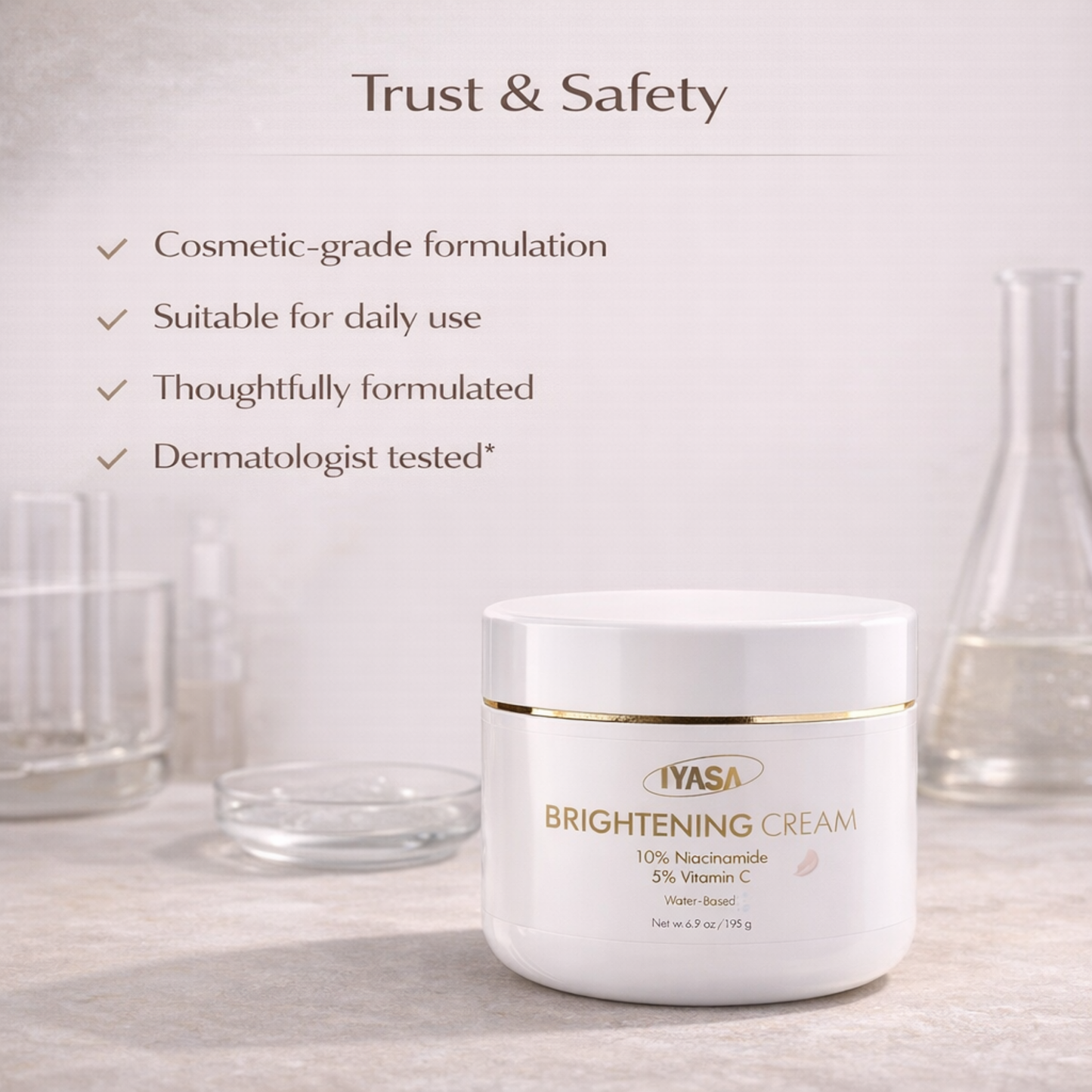 Water-based Brightening Cream - 5% Vitamin C & 10% Niacinamide