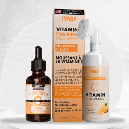 IYASA Discovery Duo Vitamin C cleanser and brightening serum starter set