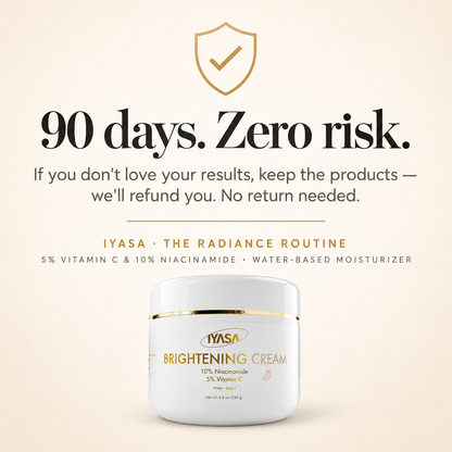 IYASA Brightening Cream 8.8 oz - 90-day money-back guarantee, no return needed