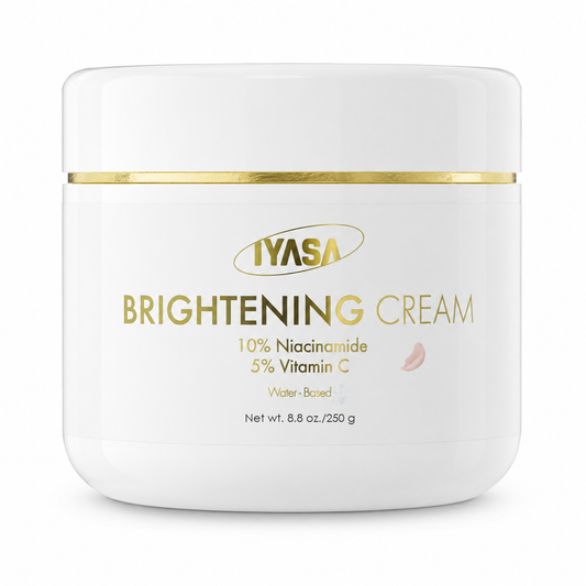 IYASA Brightening Cream 8.8 oz (250 g) jar - 5% Vitamin C, 10% Niacinamide, water-based